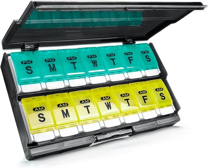 Extra Large Weekly Pill Organizer 2 Times a Day