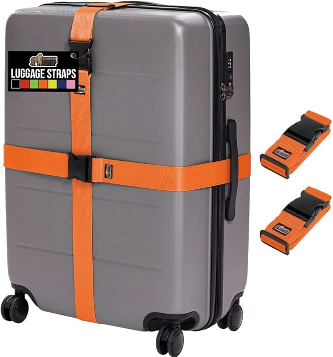 GORILLA GRIP Heavy Duty Adjustable Luggage Straps