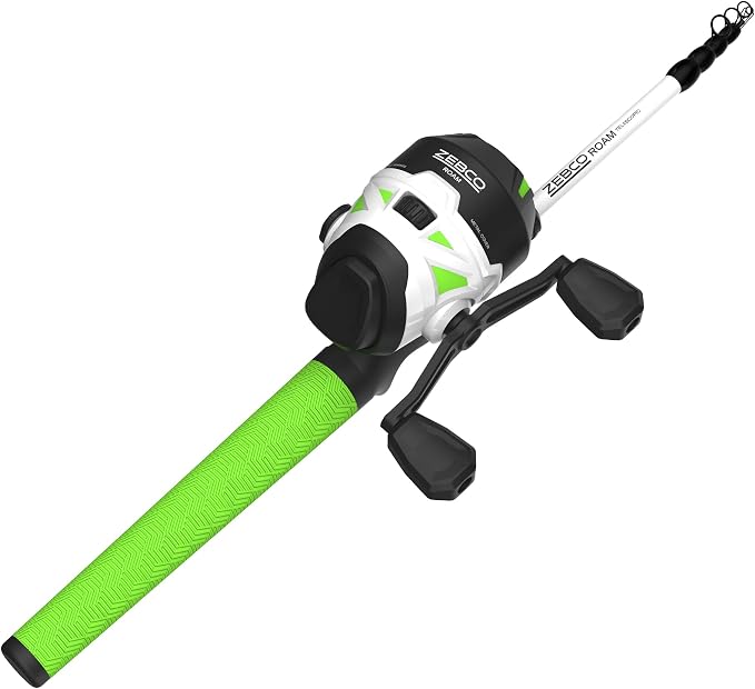 Zebco Roam Telescopic Fishing Rod and Spinning or Spincast Fishing Reel Combo