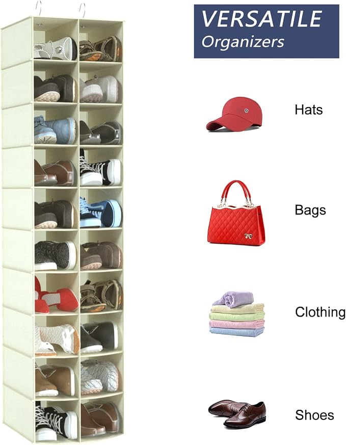 coastal rose Hanging Shoe Organizer