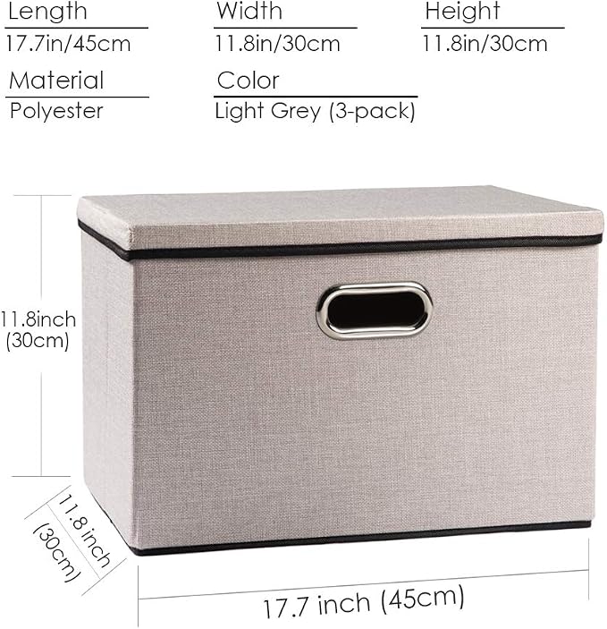 PRANDOM Large Foldable Storage Bins