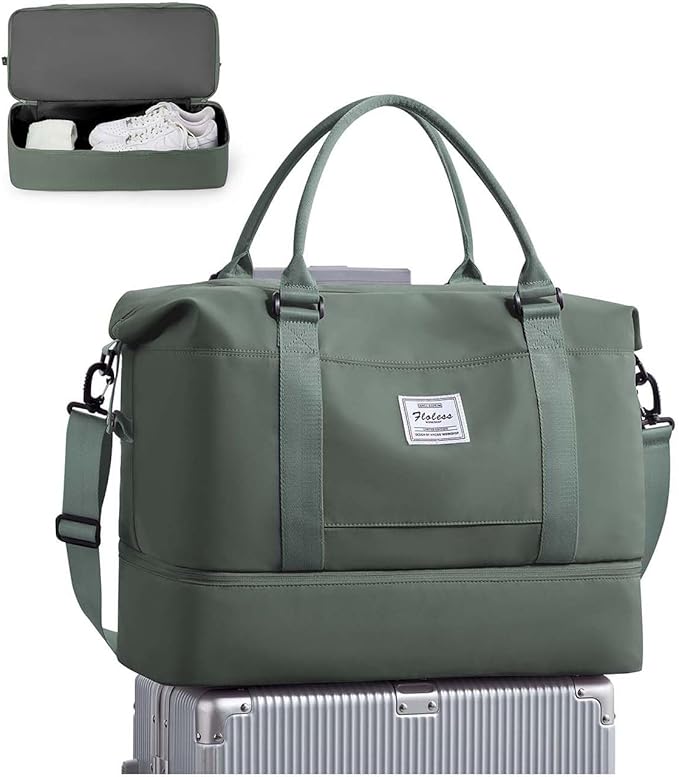 Travel Duffel Bag, Sports Tote Gym Bag, Shoulder Weekender Overnight Bag