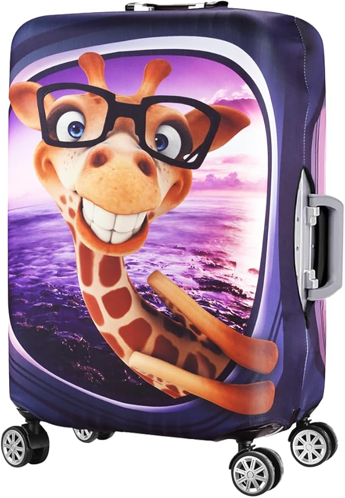 7-Mi 3D Print Design Travel Suitcase Protector Trolley Case Cover 19"-30" Sleeve