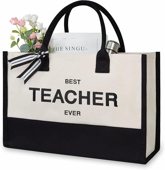 TOPDesign Embroidery Canvas Tote Bag