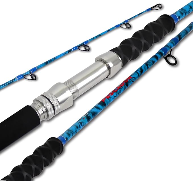 Fiblink 2-Piece Boat Conventional Fishing Rod Portable Spinning/Casting Rod