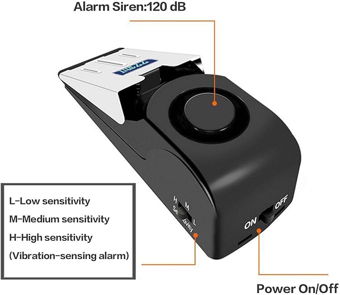 ZZRUI 2 Pack Door Stop Alarm