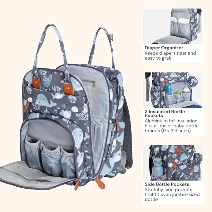 BabbleRoo Diaper Bag Backpack