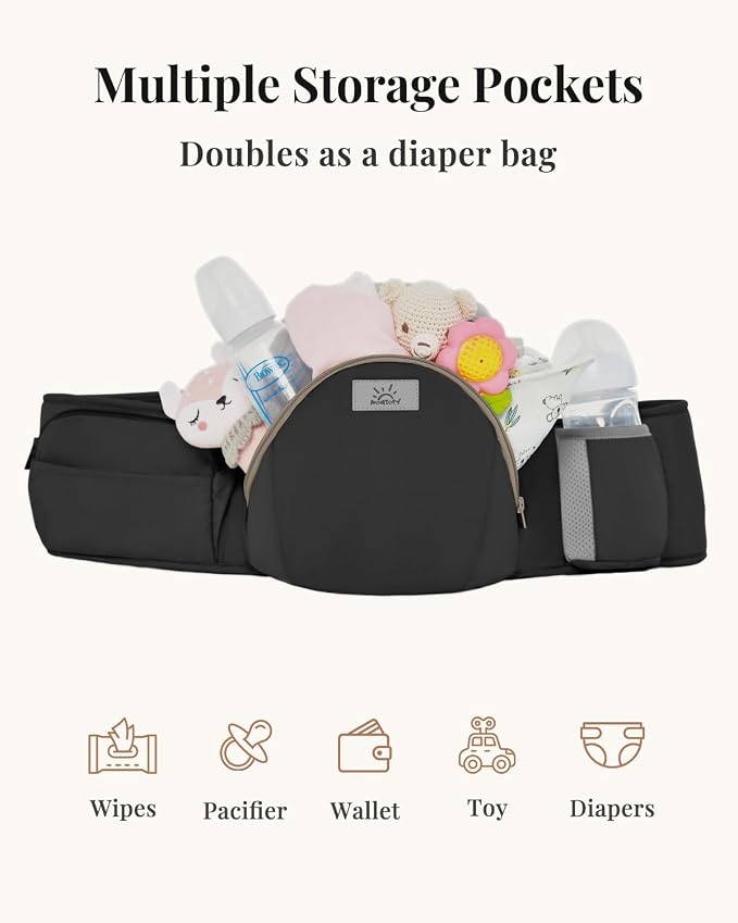 MOMTORY Carryall™ Pro Baby Carrier, Safety-Certified 6-in-1 Ultra Storage Baby