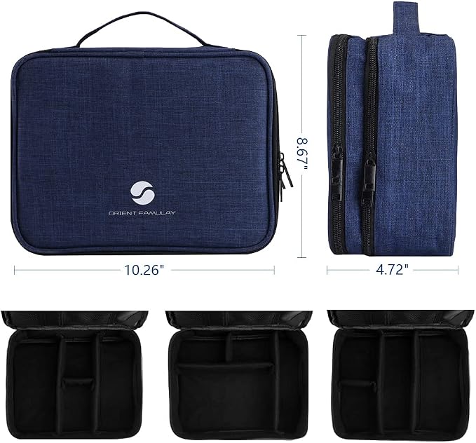 ORIENT FAMULAY Travel Electronics Organizer, Waterproof Cable Organizer Bag