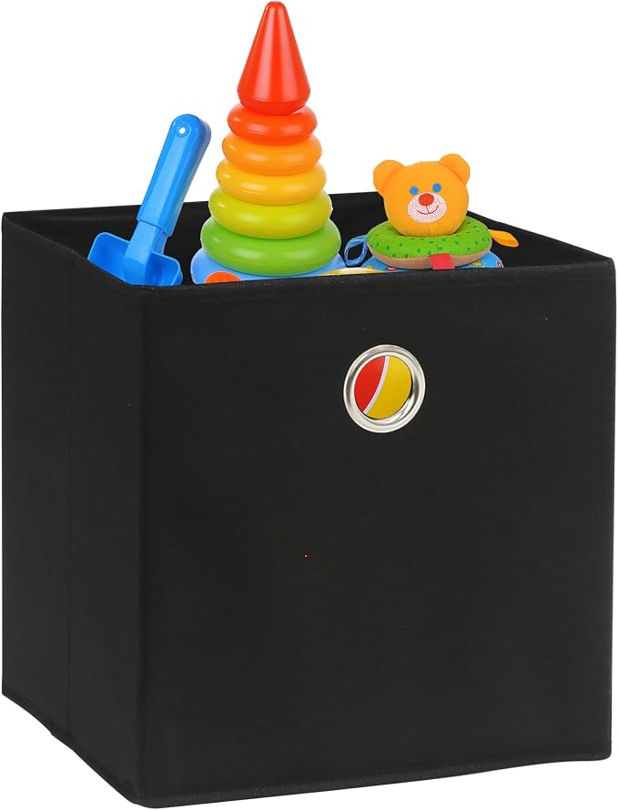SIMPLE HOUSEWARE 11-Inch Collapsible Fabric Cube Storage Bin