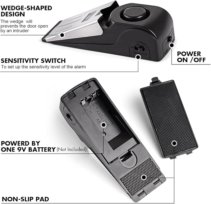 Door Stop Alarm, Door Stopper Security