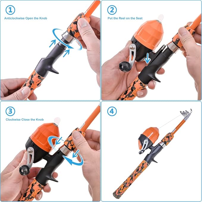 CODEK Kids Fishing Pole Set