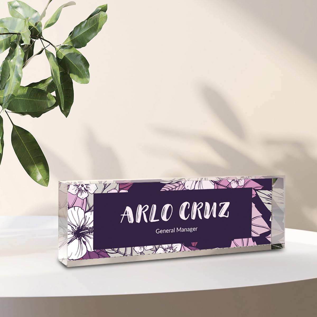 Personalized Office Name Plate, Custom Name Plaque for Desk, Office Desk Nameplates, Acrylic Desk Ornaments, Custom Employee Appreciation Gifts