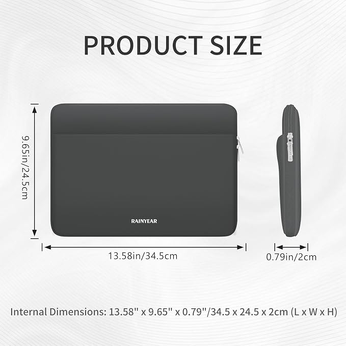 RAINYEAR Laptop Sleeve Case 13.3 Inch, Protective Portable Case