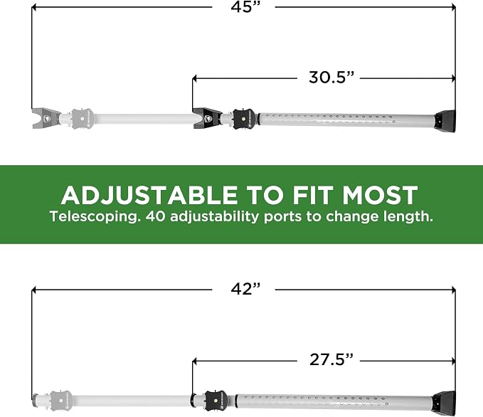 Guard Dog Security Adjustable Sliding Door Security Bar, Door Jammer 2-in-1