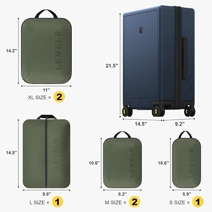 LEVEL8 Carry on Luggage Airline Approved, Small Carry on Suitcases