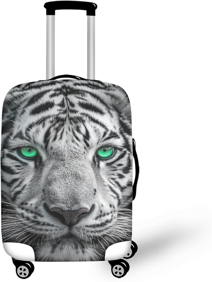 Tiger Animal 3D Printed Travel Luggage Suitcase Cover 30-32 Inch Cover Spandex
