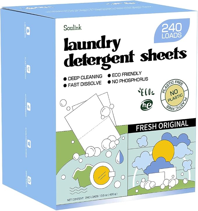 Soulink Original Laundry Detergent Sheets 240 Loads