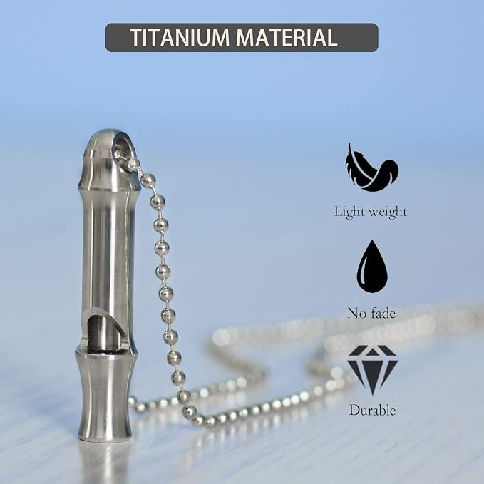 Emergency Whistle, Titanium Whistle EDC Safety Whistle
