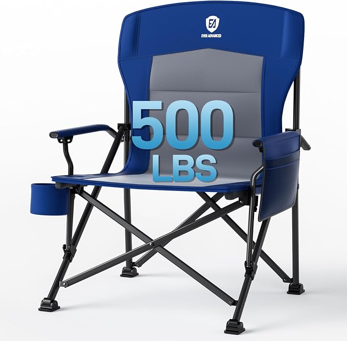 EVER ADVANCED Oversized Folding Camping Chair,