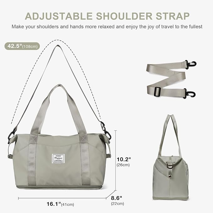 Travel Duffel Bag, Sports Tote Gym Bag, Shoulder Weekender Overnight Bag