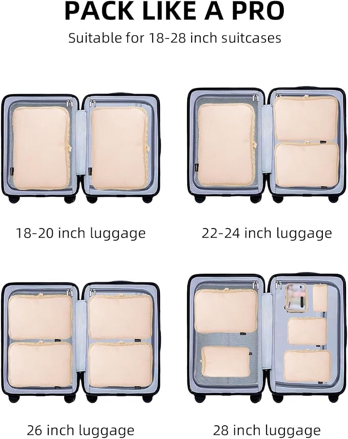 6 Set Compression Packing Cubes