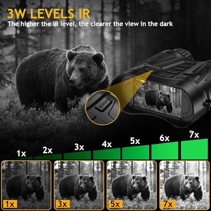 Night Vision Binoculars for Adults, 4K HD Night Vision Goggles