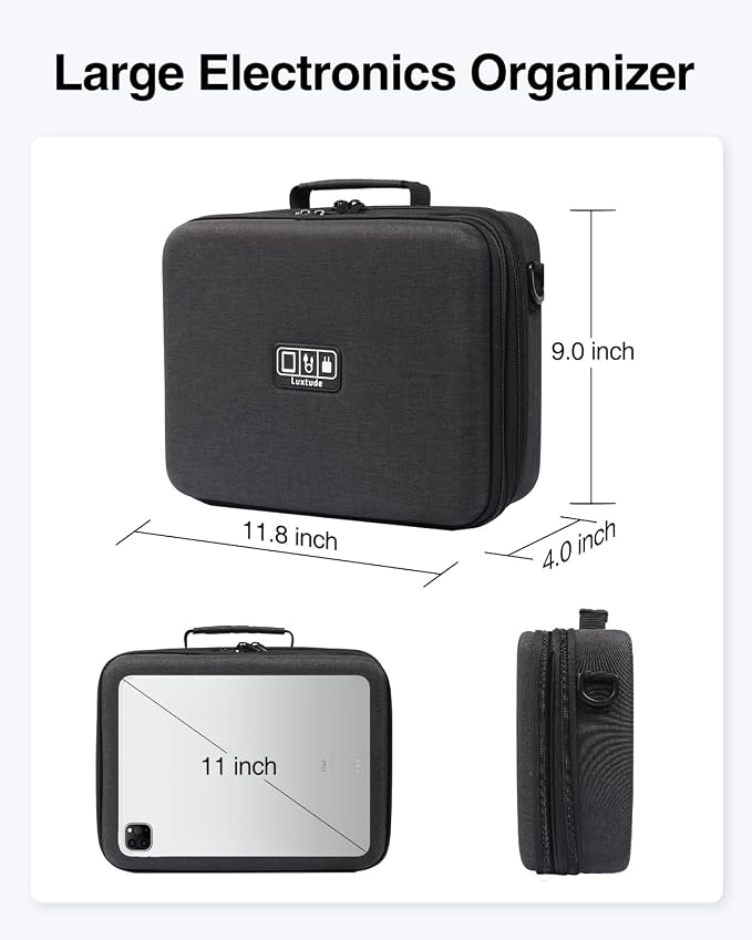 Luxtude Electronic Organizer Travel Case Large, Hard Case