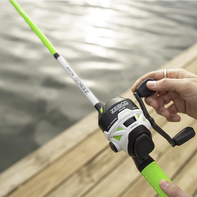 Zebco Roam Telescopic Fishing Rod and Spinning or Spincast Fishing Reel Combo