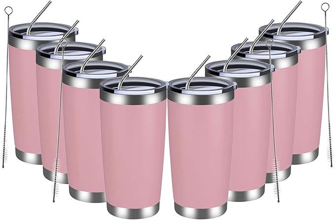 MEWAY 20oz Tumbler 8 Pack Double Wall Vacuum Insulated Travel Mug Bulk