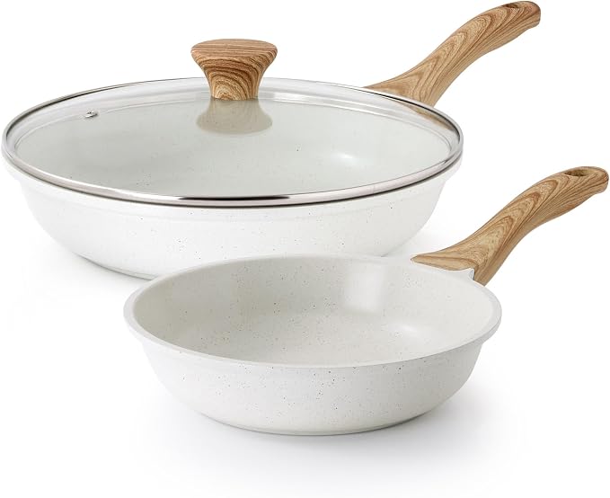 SENSARTE Nonstick Frying Pan Skillets, Healthy Cookware Chef's Pan, Free of