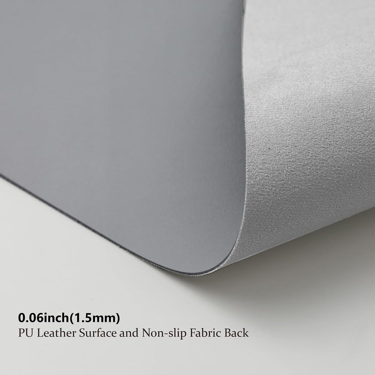 Leather Desk Mat - Non-Slip PU Desk Pad for Office and Home - Desk Organization and Accessories - Ideal for Large Mouse Pad and Desk Mats on Top of Desks (Dark Gray,31.5"x 15.7")