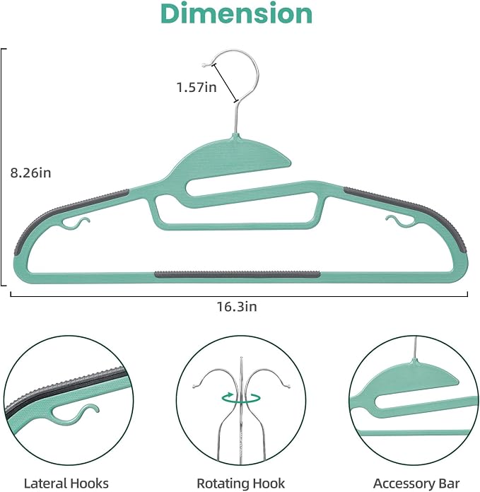 BAGAIL Plastic Hangers 50 Pack