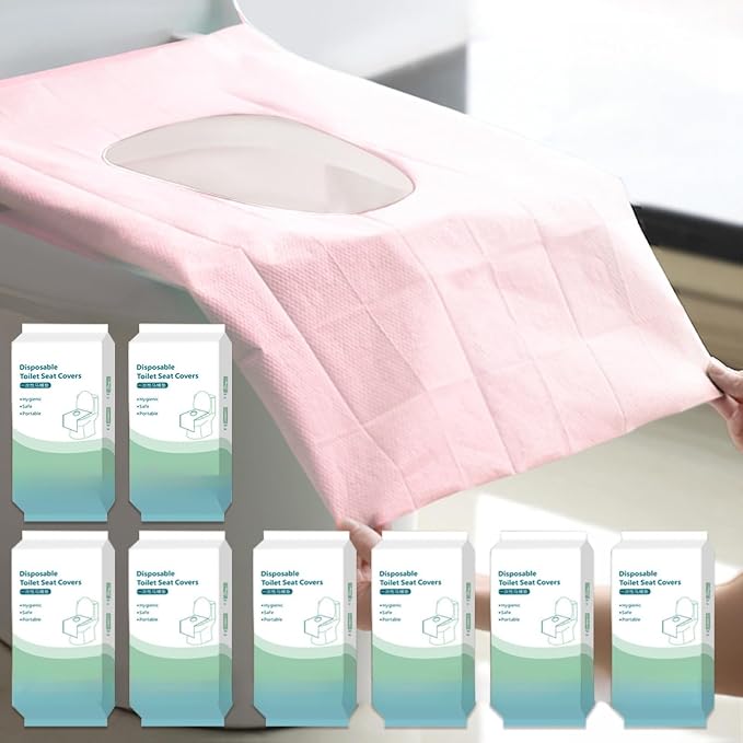 80 Pack Toilet Seat Covers Disposable 16x24 Inch XL Portable Toilet Liners