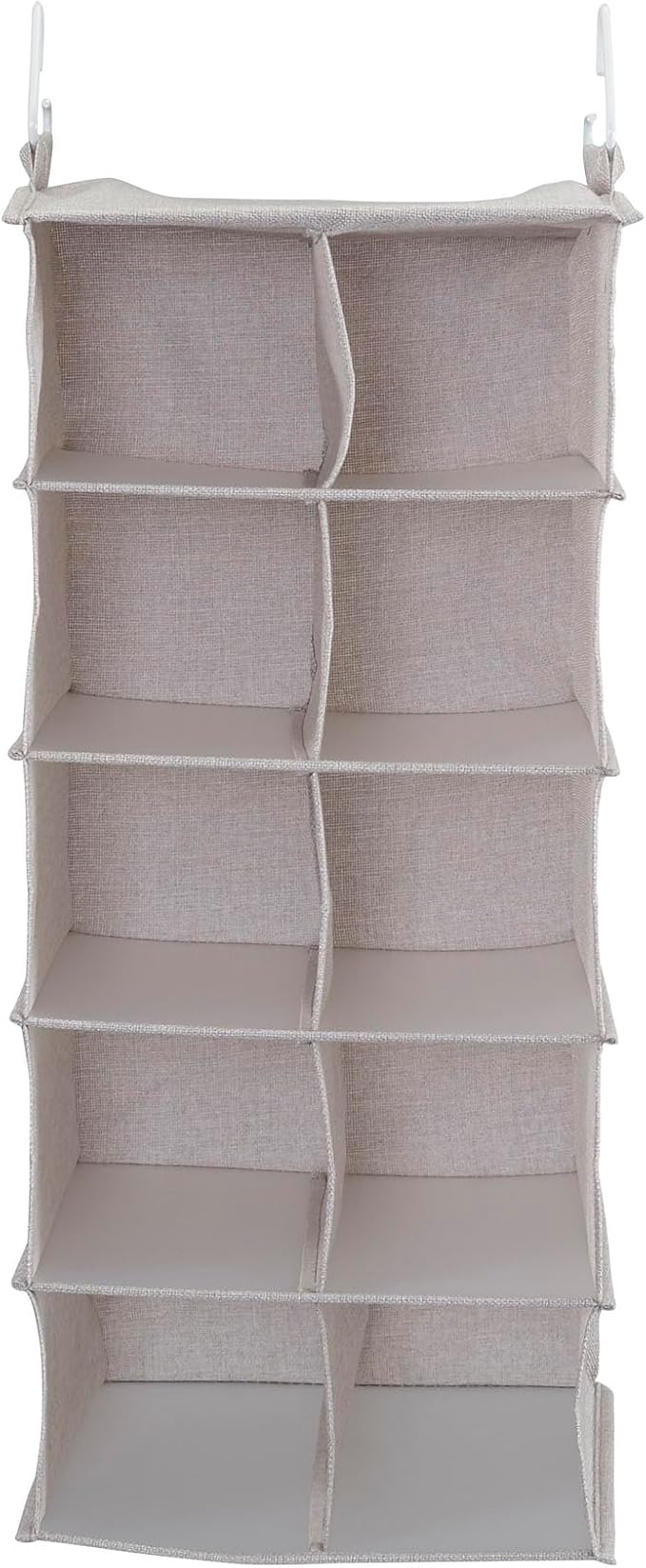 Household Essentials 10-Pocket Hanging Shoe Organizer, Side-by-Side Blended