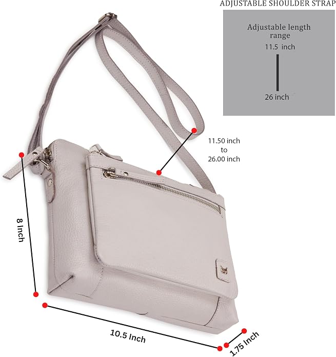 Wise Owl Accessories Small Soft Pebbled Real Leather Crossbody Handbags Purses