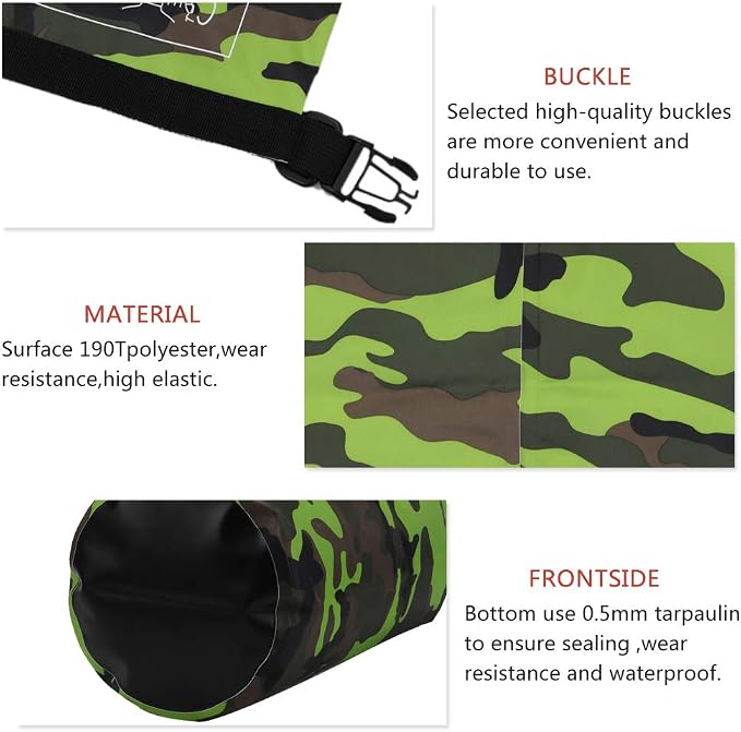 Waterproof Dry Bag 2L/5L/10L/15L/20L/30L, Roll Top Sack Keeps Gear Dry