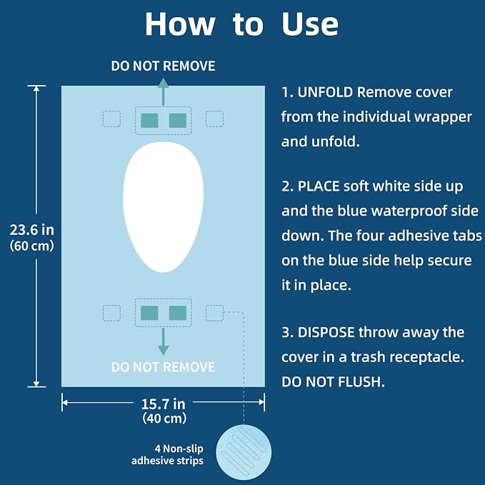 50 Count Disposable Toilet Seat Covers