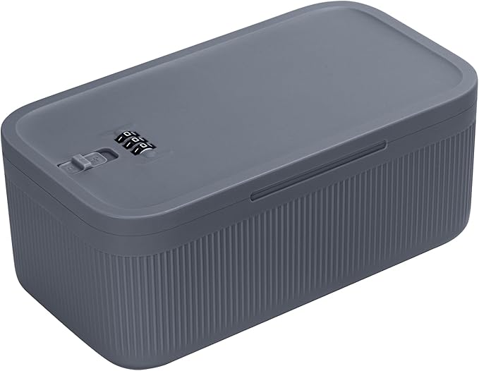 SANIDIKA Lockable Storage Box, Medicine Lock Box, Medical Lockbox, Cell Phone