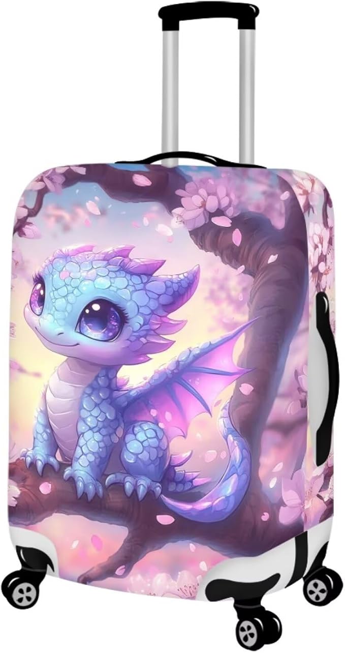 Dragon Suitcase Cover Travel Luggage Protector Washable Elastic Suitcase Covers