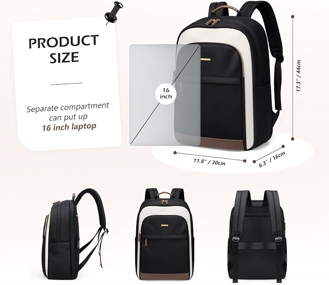 Laptop Backpack for Women Travel Carry On Bag Weekender Business Multilayer