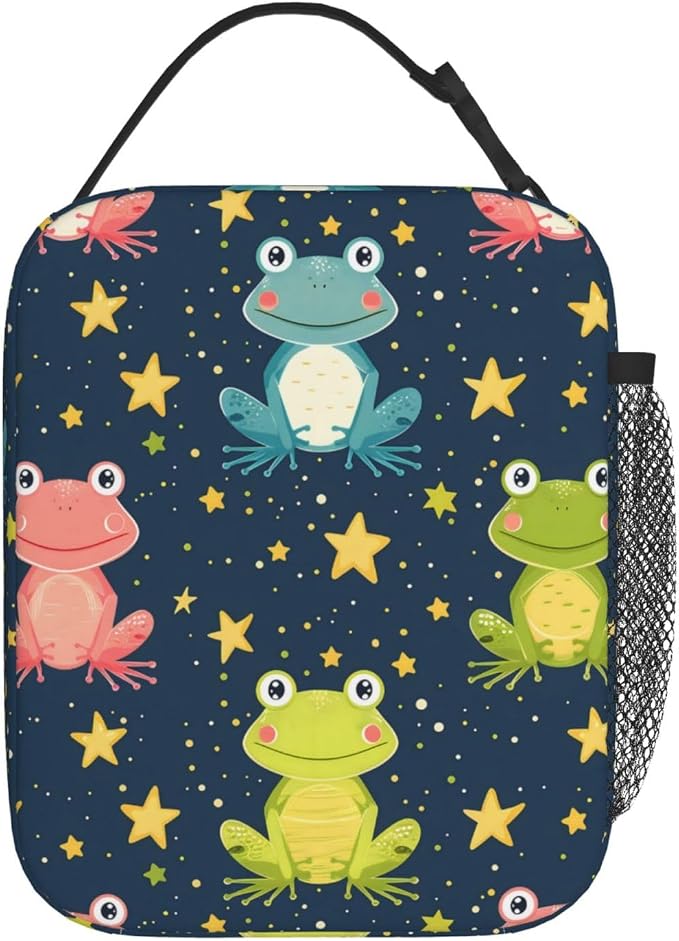 Frog Insulated Lunch Box for Women Men Frog Lunch Bag for Travel, or Fishing