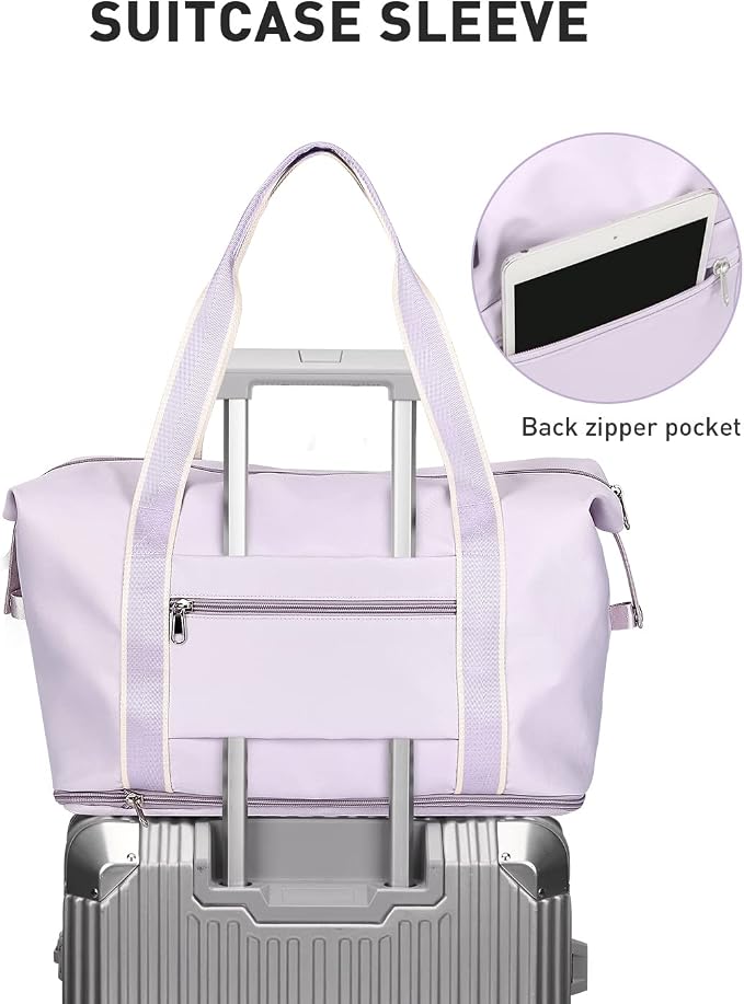 Travel Duffel Bag, Sports Tote Gym Bag, Shoulder Weekender Overnight Bag