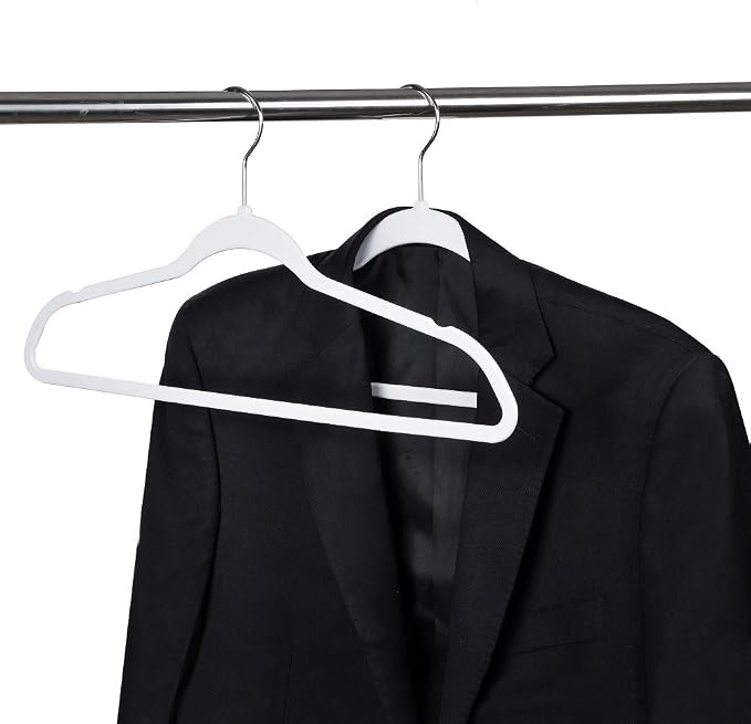 Quality Hangers 50 Pack Non-Velvet Plastic Hangers