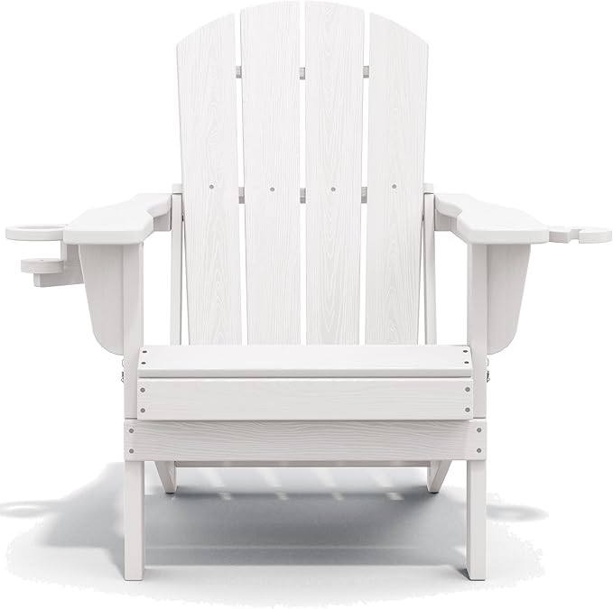 SERWALL Adirondack Chair with Cup Holders