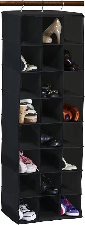 SIMPLE HOUSEWARE Hanging Closet Organizers 24 Section Shoe Shelves