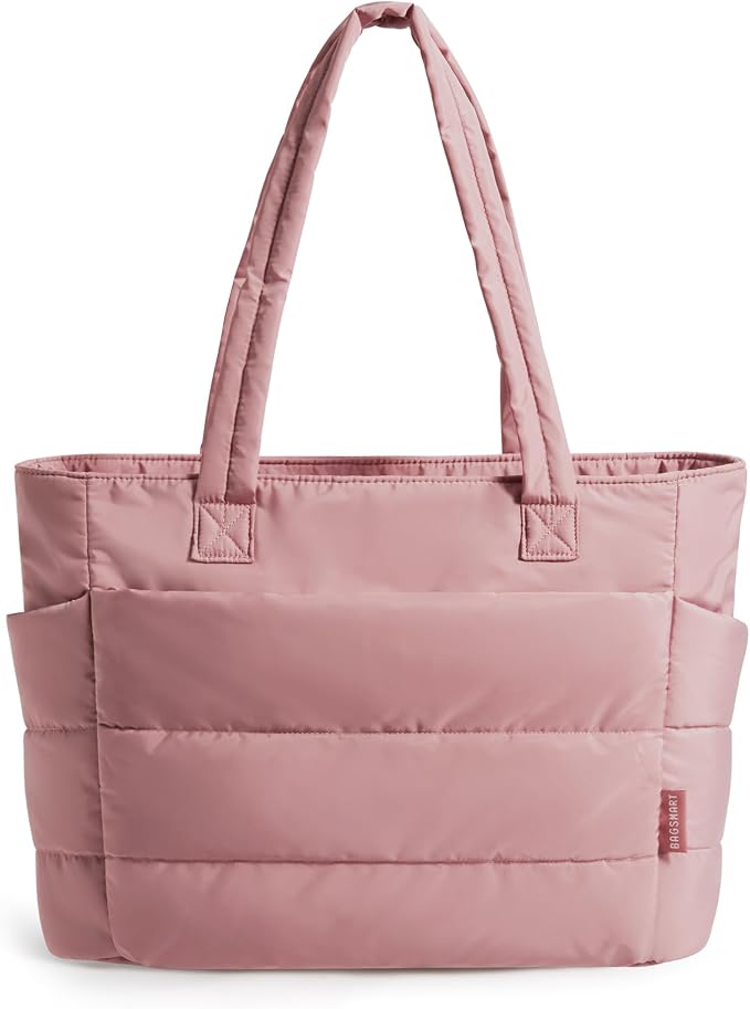 BAGSMART Tote Bag for Women, Lightweight Puffy Tote Bag