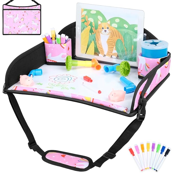 COOLBEBE Kids Travel Tray for Toddler Car Seat, Travel Tray for Airplane