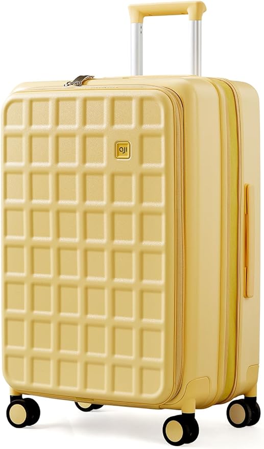 aji Expandable Top Opening 24 Inch Checked Luggage