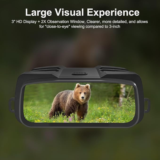 Night Vision Goggles, True 4K Full-Color Night Vision Binoculars, Built-in